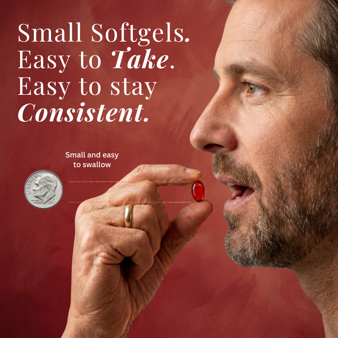 Small softgels, easy to take